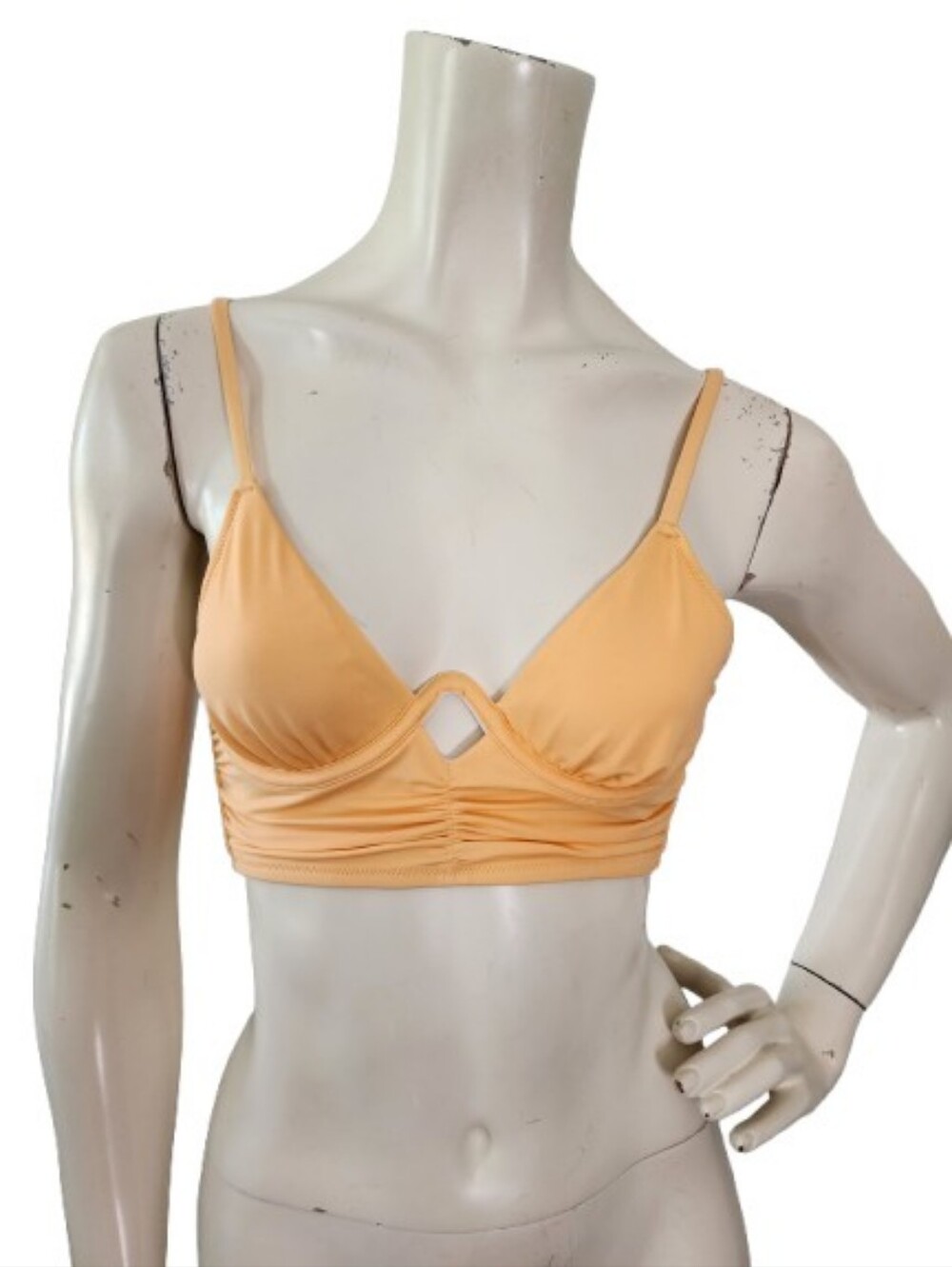Shade & Shore Bikini Top Womens 32B Orange Underwire NEW